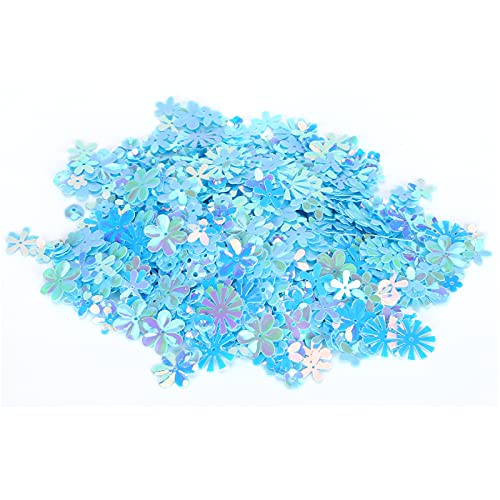 Konfetti, Blumenförmige Glitzer-Pailletten, Flitter, Party, Hochzeit, Streuteil, Dekorationszubehör, Professionelles Zubehör für den Einsatz (blaue Farbe) von Akozon