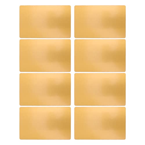 Metall-Visitenkarten, Kartenrohlinge, DIY-Bastelbedarf, Karte, 50 Blatt, Wärmeübertragungsaluminium (GOLD) von Akozon