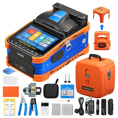 Optische Faserfusion Splicer Effiziente 6 Motorautomatische Spleißmaschine für FTTH -Feld (EU-Stecker AC100-240V) von Akozon
