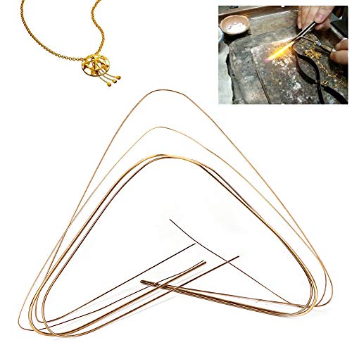 Silber-Löt Mittel, Kupfer-Aluminium-Legierung Metall-Schmuck-Reparatur-Kit Gold Schweiß Stäben Löt Draht für Schmuck Herstellung 4 Stück 0,5mm 0,7mm 1,0mm 1,5mm Silber von Akozon