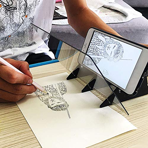Zeichenprojektor mit Optischem Zeichenprojektor Tracing Acryl für Erwachsene Maltisch Schreibtischwerkzeuge oder Optische Tafel DIY Skizze von Akozon