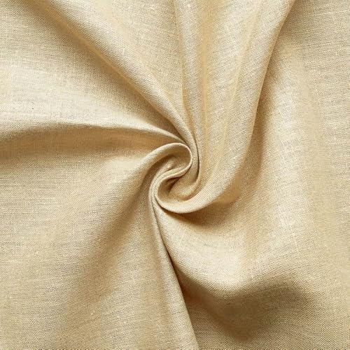Bauernleinen - 100% Leinen - Leinenstoff für Bekleidungen & Dekorationen - per Meter (Flachs-Beige) von Aktivstoffe