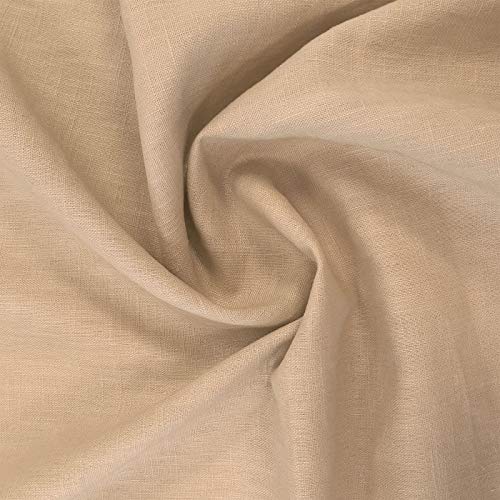 Öko Tex® Leinen Marian, Leinenstoff mit UV Schutz UPF 50+ zum Nähen von Bekleidung & Deko (Beige) von Aktivstoffe