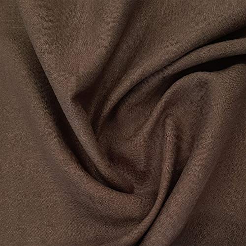 Öko Tex® Leinen Marian, Leinenstoff mit UV Schutz UPF 50+ zum Nähen von Bekleidung & Deko (Braun) von Aktivstoffe