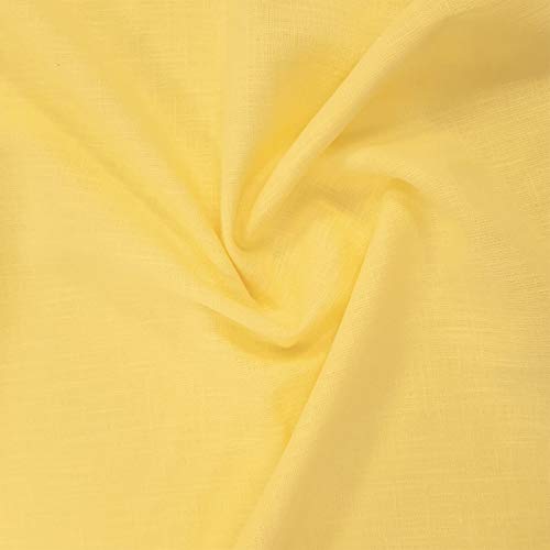 Öko Tex® Leinen Marian, Leinenstoff mit UV Schutz UPF 50+ zum Nähen von Bekleidung & Deko (Gelb) von Aktivstoffe