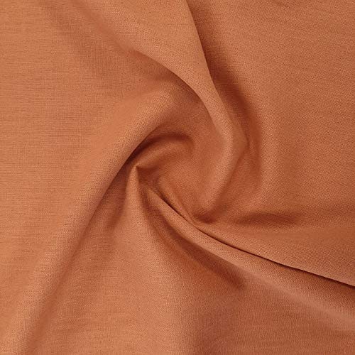 Öko Tex® Leinen Marian, Leinenstoff mit UV Schutz UPF 50+ zum Nähen von Bekleidung & Deko (Hellrost) von Aktivstoffe