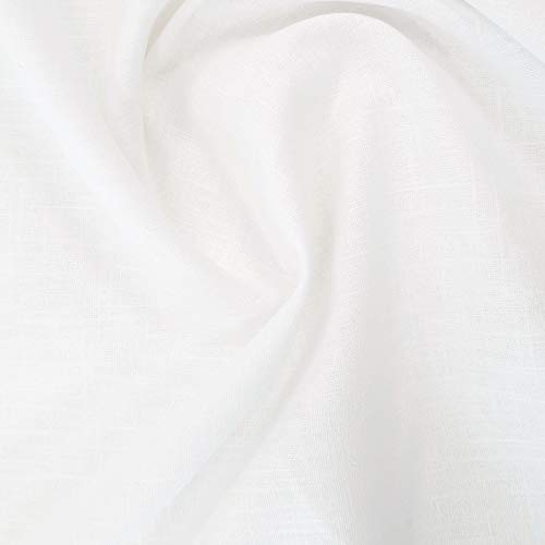 Öko Tex® Leinen Marian, Leinenstoff mit UV Schutz UPF 50+ zum Nähen von Bekleidung & Deko (Leinen-Weiß) von Aktivstoffe