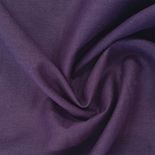 Öko Tex® Leinen Marian, Leinenstoff mit UV Schutz UPF 50+ zum Nähen von Bekleidung & Deko (Pflaume) von Aktivstoffe