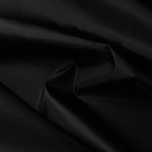 Seidentaft - Stoff Meterware - 27 Farben - Taft - Futterstoff - Deko (schwarz) von Aktivstoffe