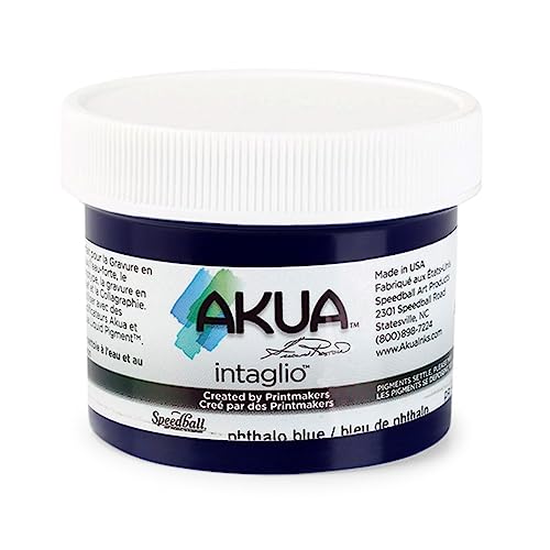 Akua Intaglio Tinte auf Wasserbasis, 57 ml, Phthalo Blue von Akua