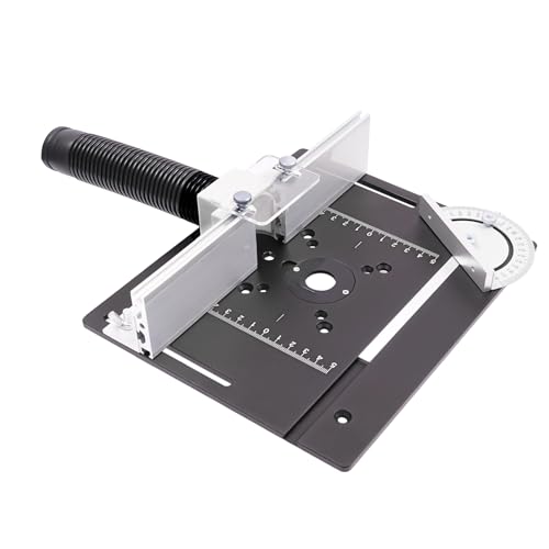 Router Table Insert Plate, Aluminiumlegierung Holz Fräsen Flip Board, Trimmen Werkzeuge, Holzbearbeitung Graviermaschine Flip Plate, Zwei Räume:2.76*2.44in/2.2*1.77in (Schwarz) von Akuoyiexemye