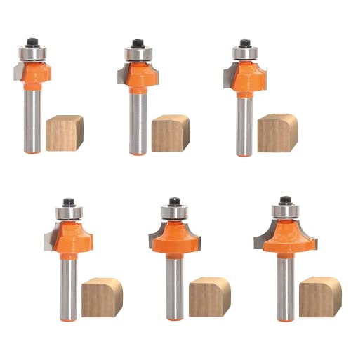 AKYLIN Abrundfräser 8mm Schaft,6 Stück Runde Über Fräser Bits-Radius 2-3-4-5-6-8,Viertelstabfräser Kantenfräser Set mit Kugellager Rundkante Fräser Holzfräser Werkzeug Holzbearbeitungsset AKYLIN Abrundfräser 8mm Schaft,6 Stück Runde Über Fräser Bits-Radius 2-3-4-5-6-8,Viertelstabfräser Kantenfräser Set mit Kugellager Rundkante Fräser Holzfräser Werkzeug Holzbearbeitungsset von Akylin