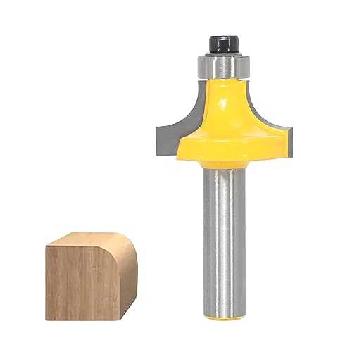 AKYLIN Abrundfräser 8mm Schaft，Radius 6.35mm，Rundfräser für Oberfräse mit Kugellager，Abrundfräser für Holzbearbeitung，Kantenfräser Radiusfräser Holzfräser von Akylin