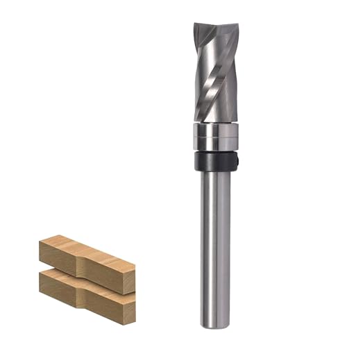 AKYLIN Spiral Bündigfräser 8mm Schaft,Up Cut Spiralfräser Fräser für Oberfräse,12mm Schnittdurchmesser,25.4mm Schnittlänge,Spiralgenutet Unten Kugellager Holzfräser zum Schneiden von Holz AKYLIN Spiral Bündigfräser 8mm Schaft,Up Cut Spiralfräser Fräser für Oberfräse,12mm Schnittdurchmesser,25.4mm Schnittlänge,Spiralgenutet Unten Kugellager Holzfräser zum Schneiden von Holz von Akylin