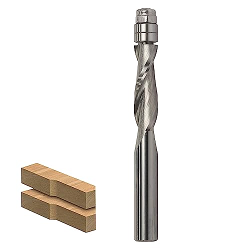 AKYLIN Spiral Bündigfräser 8mm Schaft,Up Cut Spiralfräser für Oberfräse,8 mm Schnittdurchmesser,16.6 mm Schnittlänge Spiralgenutet doppeltem Kugellager Holzfräser zum Schneiden von Holz AKYLIN Spiral Bündigfräser 8mm Schaft,Up Cut Spiralfräser für Oberfräse,8 mm Schnittdurchmesser,16.6 mm Schnittlänge Spiralgenutet doppeltem Kugellager Holzfräser zum Schneiden von Holz von Akylin