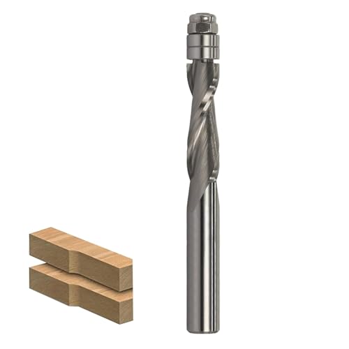 AKYLIN Spiralfräser mit 8-mm-Schaft, Vollhartmetallfräser, Up-Schnitt, für Oberfräsen, Spiralnut, Schnittdurchmesser 8 mm, Schnittlänge 28,6 mm von Akylin