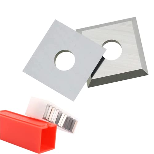 AKYLIN Wendeschneidplatten 10 Stück 12x12x2.2mm Wendemesser Hartmetalleinsätze (als Ersatz) für Planfräser, Oberfräse, Holzfräser, Hobelfräser, Schaftfräser von Akylin