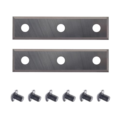 AKYLIN Wendeschneidplatten 2 Stück,50x12x1.5mm，4-Schneidkanten Wendemesser Hartmetalleinsätze (als Ersatz) für Wendeplatten Bündigfräser von Akylin