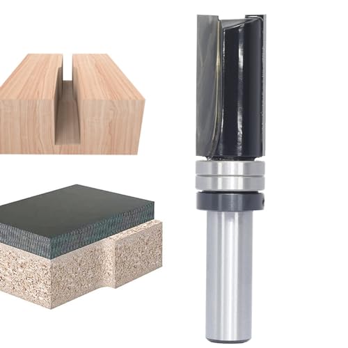 Akylin YG6X gerade, bündige Fräser-Bits, 1/2 Schaft, 3,8 cm Schnittlänge, Kugellager-Vorlagen-Bit, ideal zum bündigen Trimmen, Herstellung von doppelten Teilen für Furnier oder Laminate Akylin YG6X gerade, bündige Fräser-Bits, 1/2 Schaft, 3,8 cm Schnittlänge, Kugellager-Vorlagen-Bit, ideal zum bündigen Trimmen, Herstellung von doppelten Teilen für Furnier oder Laminate von Akylin