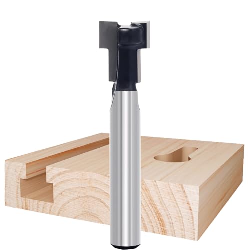 Hartmetallbestückter Schlüsselloch-Bit, 1/4-Zoll-Schaft, 12,5 mm Schnitttiefe und 10,5 mm Schnittdurchmesser, Schlüsselloch-Fräser-Bit, T-Schienen-Schlitzfräser von Akylin