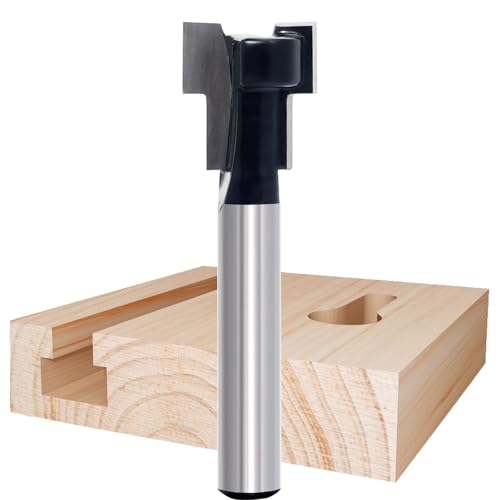Hartmetallbestückter Schlüsselloch-Bit, 1/4-Zoll-Schaft, 14 mm Schnitttiefe und 13,5 mm Schnittdurchmesser, Schlüsselloch-Fräser-Bit, T-Schienen-Schlitzfräser Hartmetallbestückter Schlüsselloch-Bit, 1/4-Zoll-Schaft, 14 mm Schnitttiefe und 13,5 mm Schnittdurchmesser, Schlüsselloch-Fräser-Bit, T-Schienen-Schlitzfräser von Akylin
