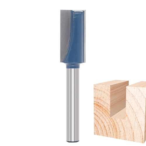 Oberfräsen-Bit, 1/4-Zoll-Schaft, 2-Nut-Reinigungs-Bit, 1,27 cm Schnittdurchmesser und 2,5 cm Schnittlänge, Wolframkarbid-bestückter Oberflächen-Bit (6,35 x 12,7 x 25,4 mm) von Akylin