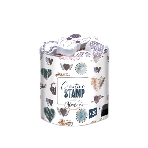 Aladine – 03720 – Stempel zu drucken – Stampo Scrap – Herzen von Aladine