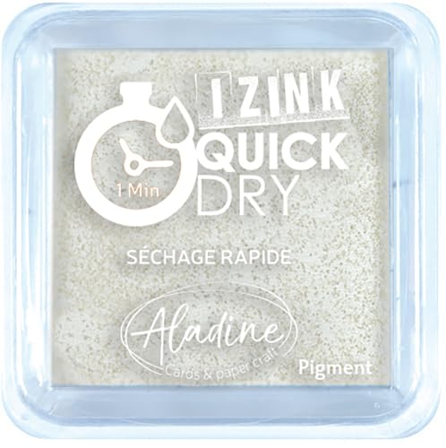 Aladine 19547 Izink Quick Dry Stempelkissen, weiß, 5 x 5 cm Aladine 19547 Izink Quick Dry Stempelkissen, weiß, 5 x 5 cm von Aladine