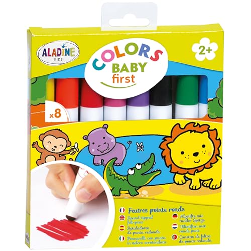 Aladine 3042016 8 Filzstifte mit abgerundeter Spitze, für Kinder ab 2 Jahren Aladine 3042016 8 Filzstifte mit abgerundeter Spitze, für Kinder ab 2 Jahren von Aladine