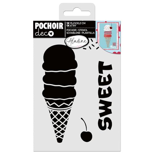Aladine - Eisschablone 15 x 10 cm – Schablone für Dekoration aller Oberflächen – Schablone aus Filz, Malerei, Airbrush Zeichnung – Tier – 81267 von Aladine