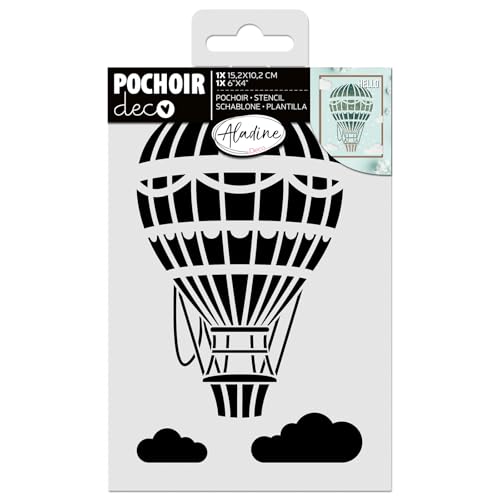 Aladine - Heißluftballon-Schablone 15 x 10 cm – Schablone für Dekoration aller Oberflächen – Schablone aus Filz, Malerei, Airbrush Zeichnen – 81269 Aladine - Heißluftballon-Schablone 15 x 10 cm – Schablone für Dekoration aller Oberflächen – Schablone aus Filz, Malerei, Airbrush Zeichnen – 81269 von Aladine