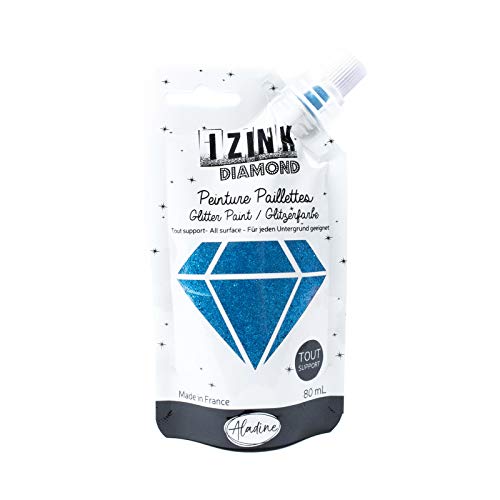 Aladine Izink Diamond 80821 Glitzerfarbe, 80 ml, Karibikblau Aladine Izink Diamond 80821 Glitzerfarbe, 80 ml, Karibikblau von Aladine