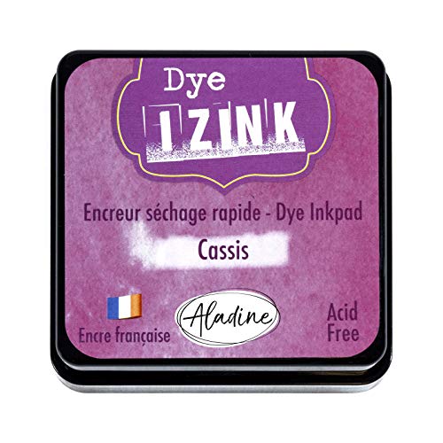 Aladine - Izink Dye Cassis Stempelkissen – schnelltrocknendes Stempelkissen für Stempel und Schablonen – Scrapbooking und kreative Karten – französische Tinte – Größe M – 5 x 5 cm – Farbe Violett Aladine - Izink Dye Cassis Stempelkissen – schnelltrocknendes Stempelkissen für Stempel und Schablonen – Scrapbooking und kreative Karten – französische Tinte – Größe M – 5 x 5 cm – Farbe Violett von Aladine