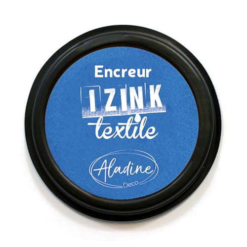 Aladine – Izink-Pigment-Textil-Stempelkissen. Stempelkissen für Spezial-Stoff-Stempel – Farbe Hellblau, Himmelblau, Sky von Aladine