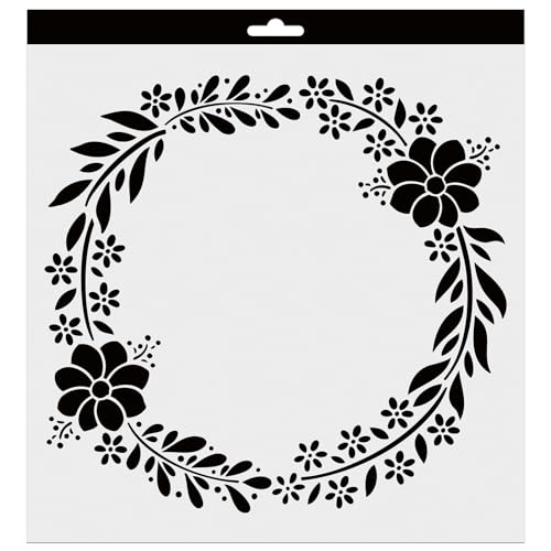 Aladine - Schablone Krone, Blumen, 30 x 30 cm – Schablone für Dekoration aller Oberflächen – Schablone Filzstifte, Malerei, Airbrush – Zeichnung Blumenkranz – 81228 Aladine - Schablone Krone, Blumen, 30 x 30 cm – Schablone für Dekoration aller Oberflächen – Schablone Filzstifte, Malerei, Airbrush – Zeichnung Blumenkranz – 81228 von Aladine