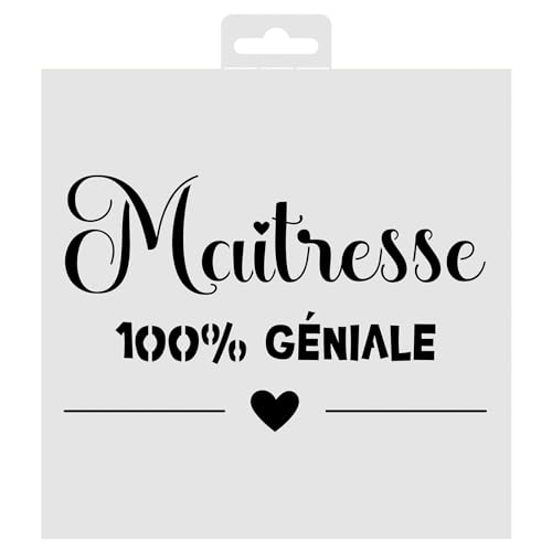 Aladine - Schablone "Maîtresse Genial", 19 x 19 cm – Schablone für Dekoration aller Oberflächen – Schablone für Filzstifte, Farbe, Airbrush – Hommage an die Meisterin Geniale – 81237 Aladine - Schablone "Maîtresse Genial", 19 x 19 cm – Schablone für Dekoration aller Oberflächen – Schablone für Filzstifte, Farbe, Airbrush – Hommage an die Meisterin Geniale – 81237 von Aladine
