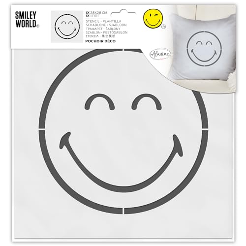 Aladine - Schablone Smiley, 30 x 30 cm – Schablone für Dekoration aller Oberflächen – Schablone Filzstifte, Farbe, Airbrush – Smiley – 81240 Aladine - Schablone Smiley, 30 x 30 cm – Schablone für Dekoration aller Oberflächen – Schablone Filzstifte, Farbe, Airbrush – Smiley – 81240 von Aladine
