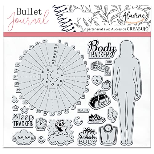 Aladine - Stampo Bullet Clear TRACKERS 2 – Stempelplatte aus Schaumstoff, Silikonabdruck – ideal für Bullet Journal, Scrapbooking, Notizbücher – kreative Hobbys DIY Aladine - Stampo Bullet Clear TRACKERS 2 – Stempelplatte aus Schaumstoff, Silikonabdruck – ideal für Bullet Journal, Scrapbooking, Notizbücher – kreative Hobbys DIY von Aladine
