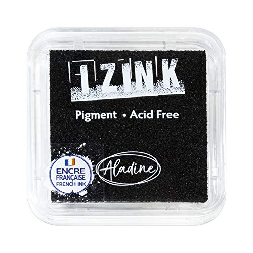 Aladine – Stempelkissen Izink Pigment Black – Stempelkissen schwarz – für Scrapbooking, Embossing und kreative Karten – Französische Tinte – Größe M – 5 x 5 cm – Farbe Schwarz Aladine – Stempelkissen Izink Pigment Black – Stempelkissen schwarz – für Scrapbooking, Embossing und kreative Karten – Französische Tinte – Größe M – 5 x 5 cm – Farbe Schwarz von Aladine