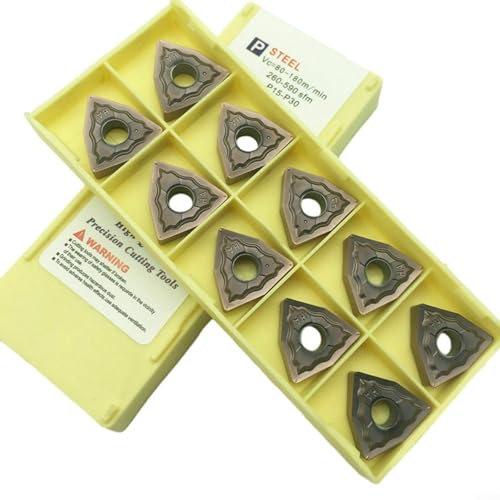 Alanmoship WNMG080408-HA LF6018 CNC-Hartmetall-Dreheinsätze für Edelstahl, Halbfinishing und Finishing, starker Widerstand, 10 Stück von Alanmoship