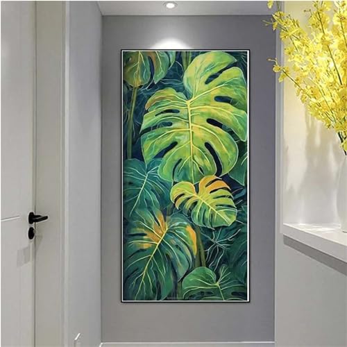 Grünes Blatt Diamond Painting Erwachsene Groß, 5D Diamond Painting set, Diamond Painting Kinder, DIY Full Drill Diamond Dots Crystal Gem Art Stickerei Kreuzstich für Home Wall Decor Geschenke 40x80cm Grünes Blatt Diamond Painting Erwachsene Groß, 5D Diamond Painting set, Diamond Painting Kinder, DIY Full Drill Diamond Dots Crystal Gem Art Stickerei Kreuzstich für Home Wall Decor Geschenke 40x80cm von Alaoan