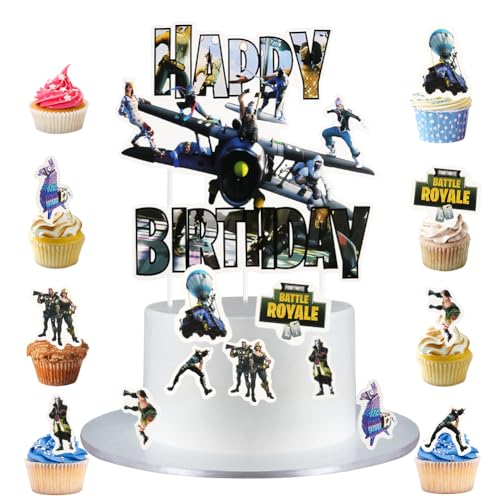 Alaoo 9 Stück Cake Topper zum Thema Spiel, Happy Birthday Tortendeko, Geburtstag Deko für Junge Mädchen Party Dekoration Alaoo 9 Stück Cake Topper zum Thema Spiel, Happy Birthday Tortendeko, Geburtstag Deko für Junge Mädchen Party Dekoration von Alaoo