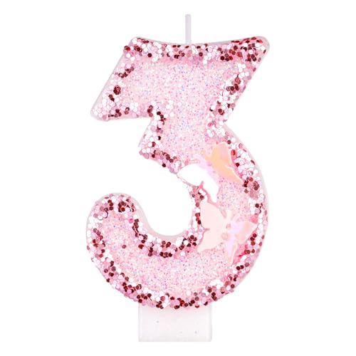 Alaoo Geburtstagskerzen Zahlen 1, Rosa Schmetterling Zahl Kerzen für Kuchen, 3D Schmetterling Geburtstagskerzen, Toppers für Mädchen, Geburtstagsdekorationen, Partyzubehör Alaoo Geburtstagskerzen Zahlen 1, Rosa Schmetterling Zahl Kerzen für Kuchen, 3D Schmetterling Geburtstagskerzen, Toppers für Mädchen, Geburtstagsdekorationen, Partyzubehör von Alaoo