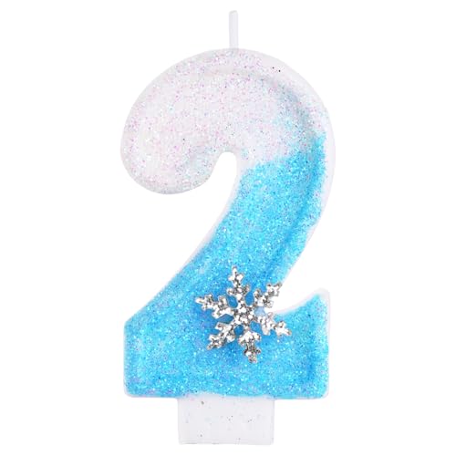 Alaoo Geburtstagskerzen Zahlen 2, glitzernde Zahlenkerze Geburtstag, 3D Blue White mit Schneeflocke Geburtstagskerzen, Kuchen Topper Dekoration Kuchendeko Geburtstag, Partyzubehör Alaoo Geburtstagskerzen Zahlen 2, glitzernde Zahlenkerze Geburtstag, 3D Blue White mit Schneeflocke Geburtstagskerzen, Kuchen Topper Dekoration Kuchendeko Geburtstag, Partyzubehör von Alaoo