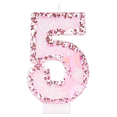 Alaoo Geburtstagskerzen Zahlen 5, Rosa Schmetterling Zahl Kerzen für Kuchen, 3D Schmetterling Geburtstagskerzen,Kuchen Topper Dekoration Kuchendeko Geburtstag,Geburtstagskerzen für Geburtstagsdeko Alaoo Geburtstagskerzen Zahlen 5, Rosa Schmetterling Zahl Kerzen für Kuchen, 3D Schmetterling Geburtstagskerzen,Kuchen Topper Dekoration Kuchendeko Geburtstag,Geburtstagskerzen für Geburtstagsdeko von Alaoo