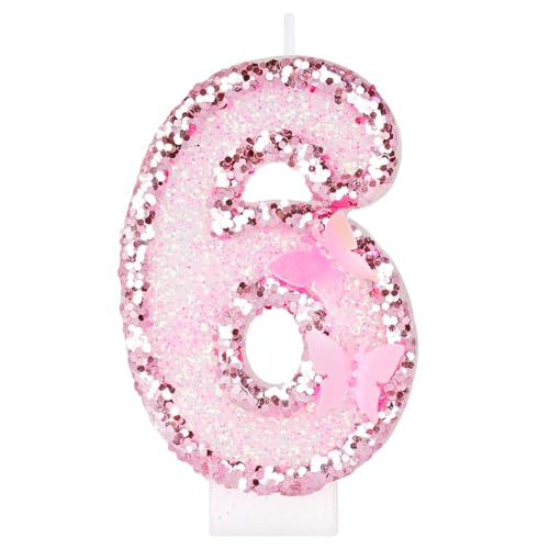Alaoo Geburtstagskerzen Zahlen 6, Rosa Schmetterling Zahl Kerzen für Kuchen, 3D Schmetterling Geburtstagskerzen,Kuchen Topper Dekoration Kuchendeko Geburtstag,Geburtstagskerzen für Geburtstagsdeko Alaoo Geburtstagskerzen Zahlen 6, Rosa Schmetterling Zahl Kerzen für Kuchen, 3D Schmetterling Geburtstagskerzen,Kuchen Topper Dekoration Kuchendeko Geburtstag,Geburtstagskerzen für Geburtstagsdeko von Alaoo