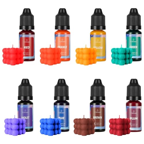 Alaoo Kerzenfarben, 8 Farben Flüssig Kerzen Farbe für DIY Kerze, je 10ml Alaoo Kerzenfarben, 8 Farben Flüssig Kerzen Farbe für DIY Kerze, je 10ml von Alaoo