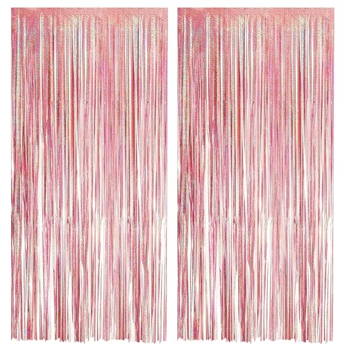 Alaoo Lametta Vorhang Roségold, 2 Stück Party Vorhänge Luftschlangen, Glitzervorhang Lametta, Fotowand Hintergrund Party Deko fur Party Deko Geburtstagsdeko Hochzeit Festivals Bühnendekor, 2.5m Alaoo Lametta Vorhang Roségold, 2 Stück Party Vorhänge Luftschlangen, Glitzervorhang Lametta, Fotowand Hintergrund Party Deko fur Party Deko Geburtstagsdeko Hochzeit Festivals Bühnendekor, 2.5m von Alaoo