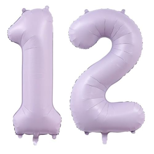 Alaoo Luftballon 12 Geburtstag Zahl, 40 Zoll Lila Creme Folienballon, Riesenzahl Ballon für Mädchen Junge Geburtstag Party Dekoration Jahrestag Dekorationen Alaoo Luftballon 12 Geburtstag Zahl, 40 Zoll Lila Creme Folienballon, Riesenzahl Ballon für Mädchen Junge Geburtstag Party Dekoration Jahrestag Dekorationen von Alaoo