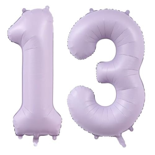 Alaoo Luftballon 13 Geburtstag Zahl, 40 Zoll Lila Creme Folienballon, Riesenzahl Ballon für Mädchen Junge Geburtstag Party Dekoration Jahrestag Dekorationen Alaoo Luftballon 13 Geburtstag Zahl, 40 Zoll Lila Creme Folienballon, Riesenzahl Ballon für Mädchen Junge Geburtstag Party Dekoration Jahrestag Dekorationen von Alaoo